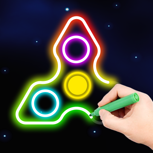 Finger Spinner: Glow Art Draw Google Play icon captured 2026-08-12