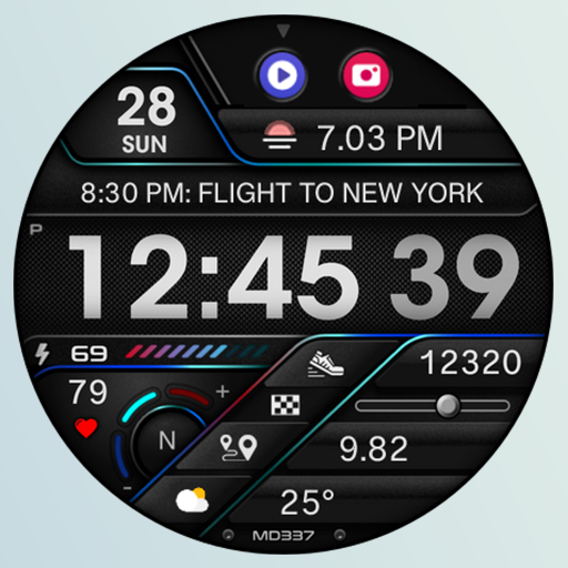 MD337 Digital watch face Google Play icon captured 2026-08-13