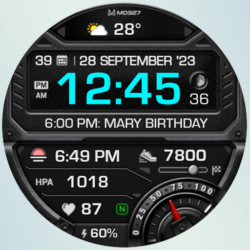 MD327 Digital Watch Face Google Play icon captured 2026-08-14