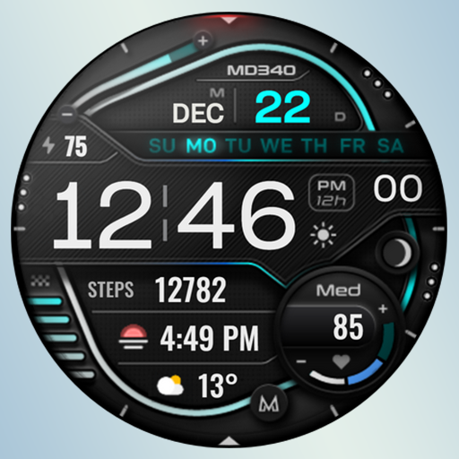 MD340 Digital watch face Google Play icon captured 2026-08-13