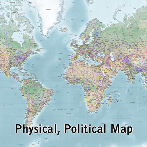 World Physical Map offline Google Play icon captured 2026-08-16
