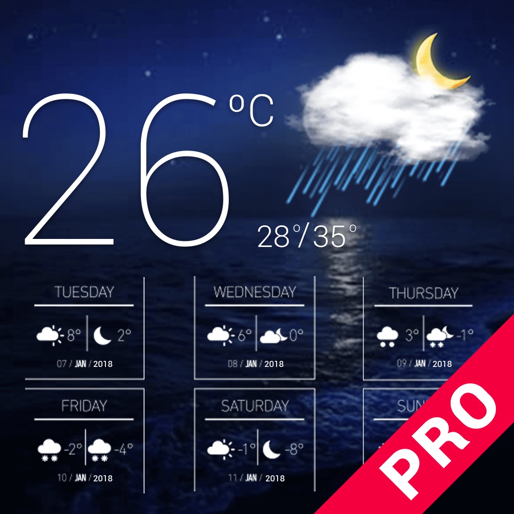 Accurate Weather forecast pro app icon captured 2026-08-12