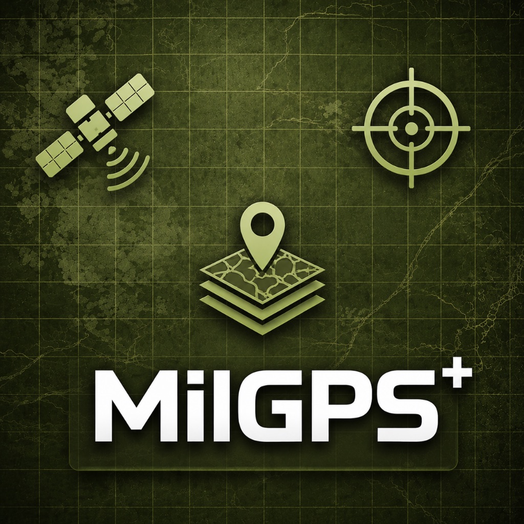MilGPS+ app icon captured 2026-08-12