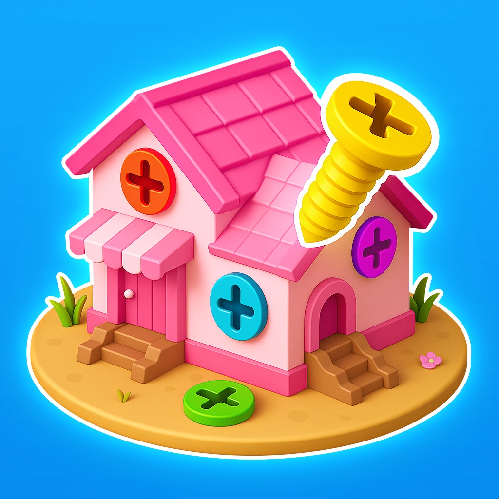 Screw Sort 3D: ボルト ネジニットパズルゲーム app icon captured 2026-08-17
