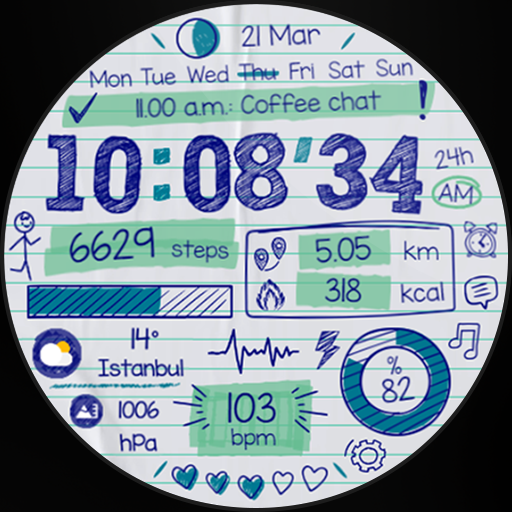 Paper of Time - Watch Face Google Play icon captured 2026-08-11