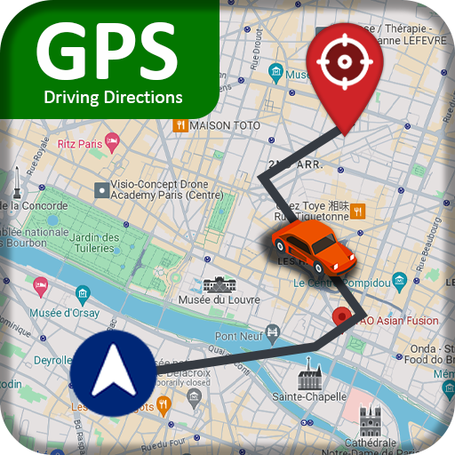 GPS navigation, maps direction app icon captured 2026-08-18