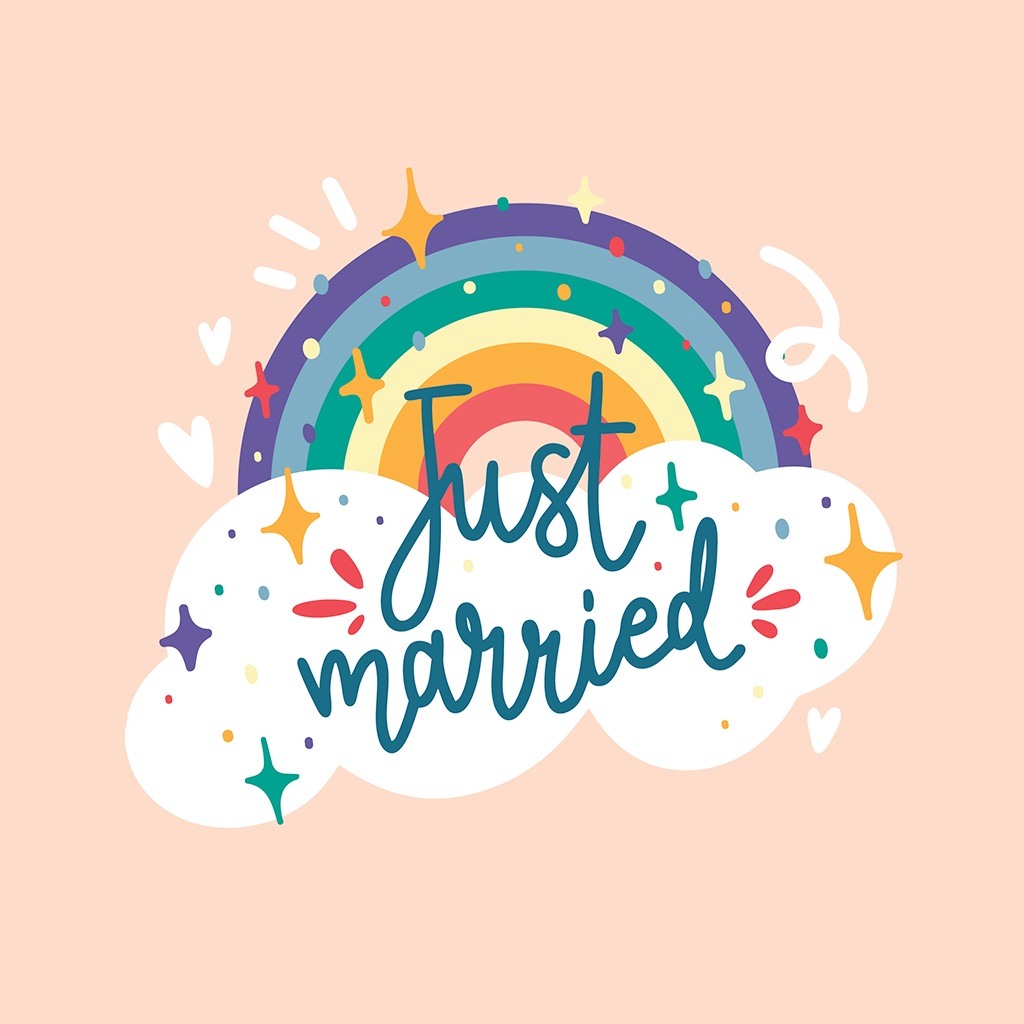 Just Married GIF Stickers app icon captured 2026-08-12