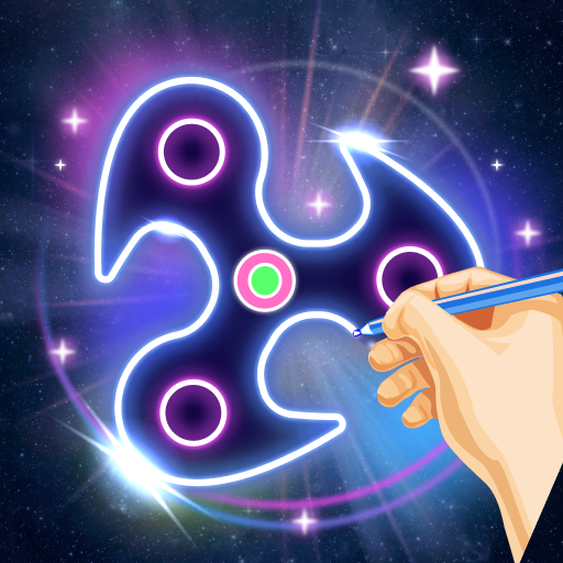 Glow Finger Spinner Art App Google Play icon