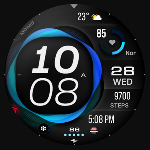 MD323 Modern Digital WatchFace Google Play icon captured 2026-08-13