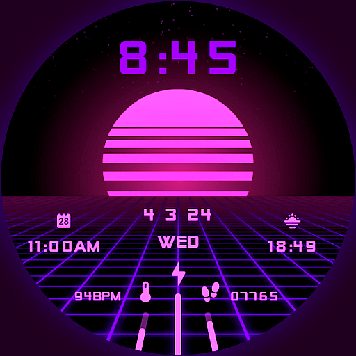 Vaporwave Watch Face Google Play icon captured 2026-08-14
