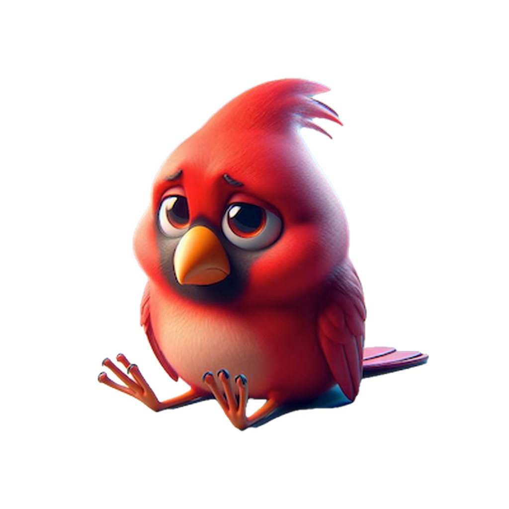 Sad Cardinal Stickers app icon