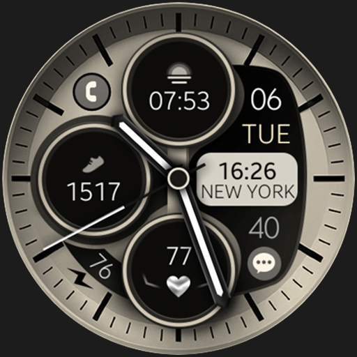 Modern Beige Analog Watch Face Google Play icon captured 2026-08-13