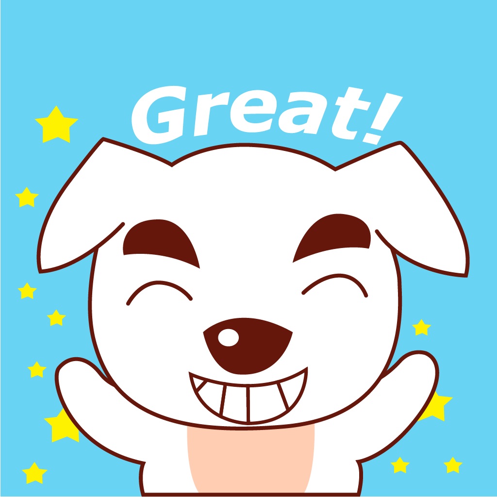 Excited Dog Animated Stickers app icon captured 2026-08-14