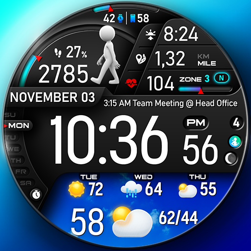 PER23 Digital Watch Face Google Play icon
