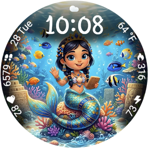 Mermaid Animated Watchface Google Play icon captured 2026-08-12
