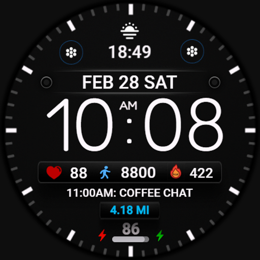 Minimal Black Watch Face WIN26 Google Play icon captured 2026-08-14