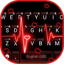 Neon Red Heartbeat Theme app icon
