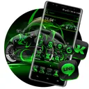 Neon Green Car Launcher Theme app icon