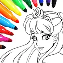 Painting and drawing game app icon