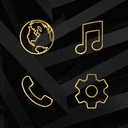 Lines Gold - Gold Icon Pack app icon
