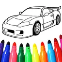 Jogos de pintar de carro app icon