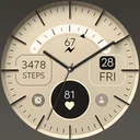 Gold Elegant analog watch face app icon