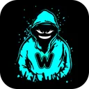 Papel de parede preto ao vivo app icon
