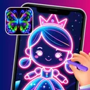 Neon Brush - Glow Draw & Paint app icon