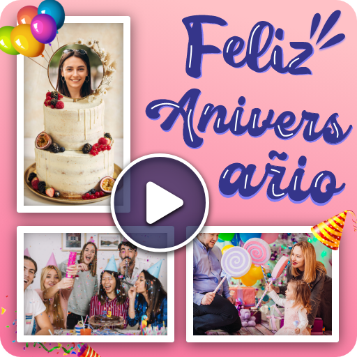 Fazer vídeo de aniversário app icon