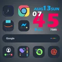 Escuro Pacote de ícones app icon