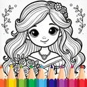Jogo de colorir princesas app icon