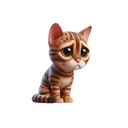 Sad Bengal Cat Stickers app icon