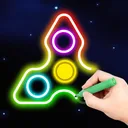 Finger Spinner: Glow Art Draw app icon
