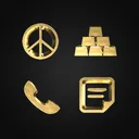 Solid Gold - Icon Pack app icon